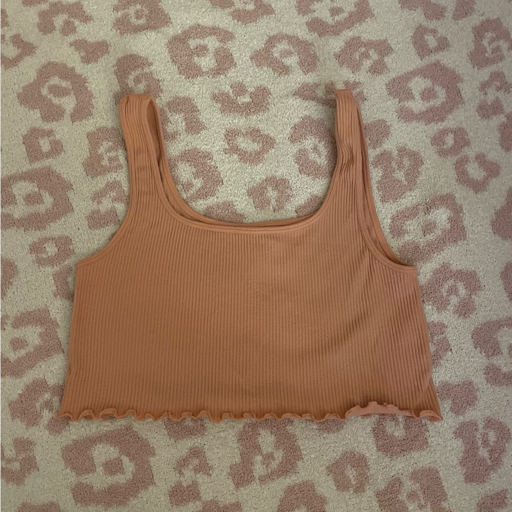 Ribbed Pink Crop Top